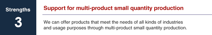 Support for multi-product small quantity production