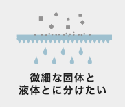 微細な固体と 液体とに分けたい