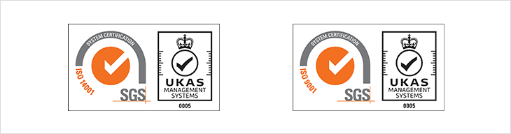 ISO14001 ／ ISO9001 認証取得